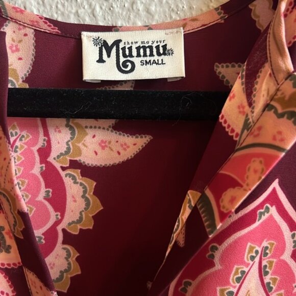 Show Me Your MuMu Floral Long-Sleeve Dress Small Flowy Style - Picture 3 of 7